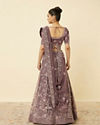 alt message - Mohey Women Mulberry Purple Floral Patterned Embellished Lehenga image number 3